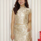 Nicky Jacquard Cheongsam Set (Gold)