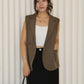 Orien Suit Vest Top (Black)
