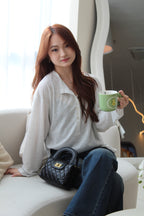 Laura Stripes Casual Long Sleeve Top (White)