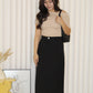 Capucine Straight Midi Skirt (Cream)