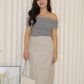 Capucine Straight Midi Skirt (Cream)