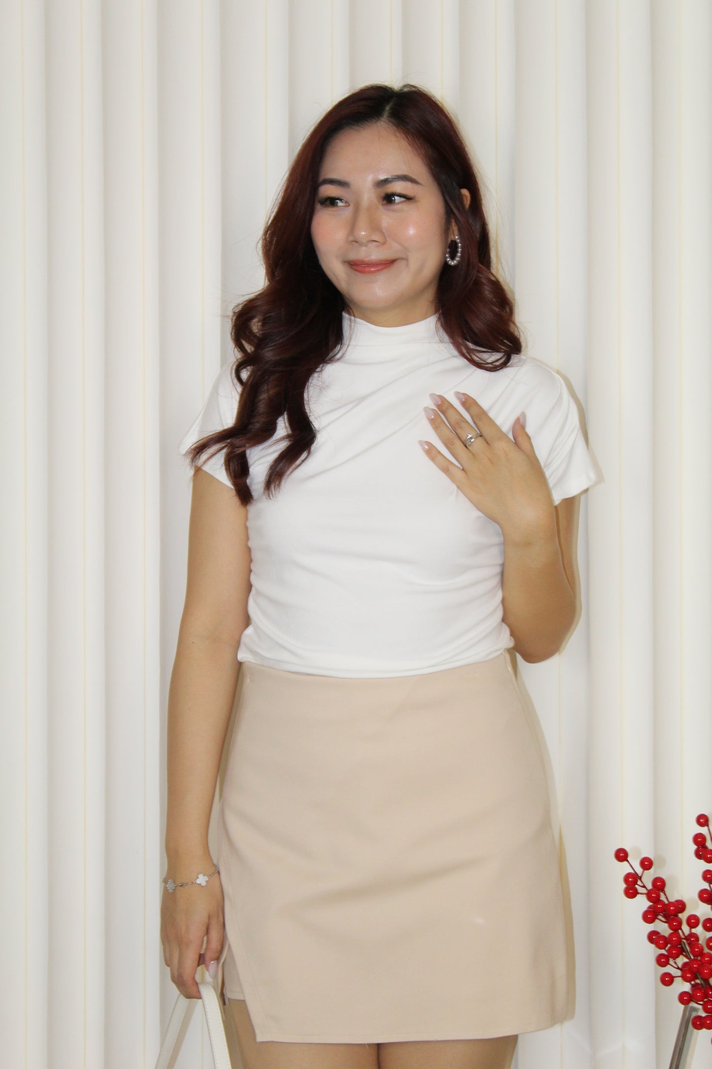 Andrea Mini Skirt (White)