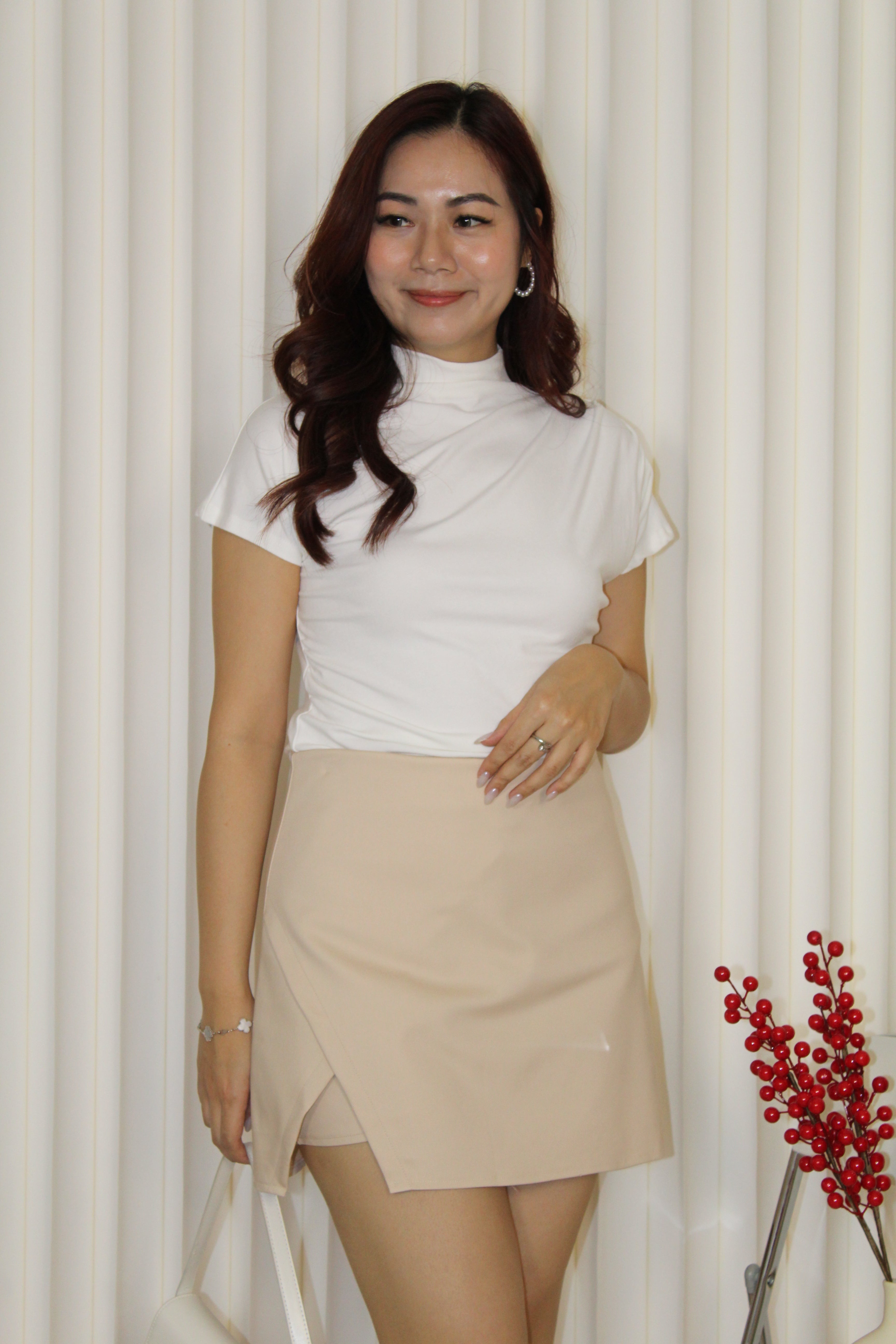 Andrea Mini Skirt (Cream)