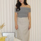 Capucine Straight Midi Skirt (Cream)