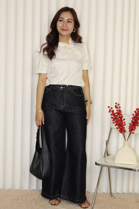 Primrose Blouse Top (Cream)