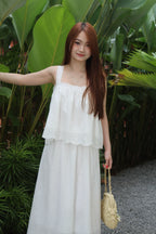 Froeni Broderie Two Piece Skirt Set (White)