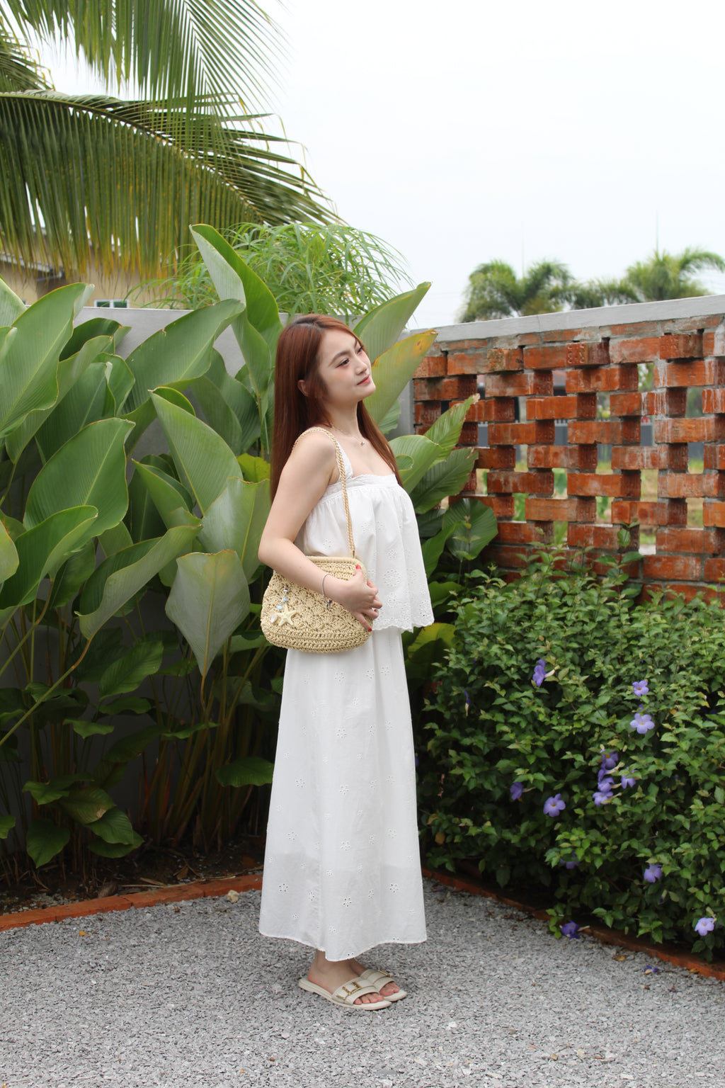 Froeni Broderie Two Piece Skirt Set (White)