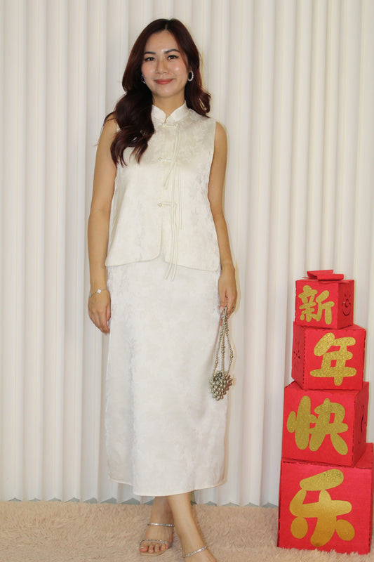 Felly Cheongsam Vest Top (Cream)