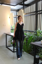 Bryleigh Broderie Mini Dress (Black)
