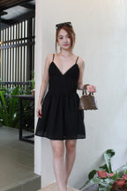 Bryleigh Broderie Mini Dress (Black)
