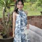 Dior Floral Maxi Dress (Blue)