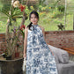 Dior Floral Maxi Dress (Blue)