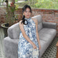 Dior Floral Maxi Dress (Blue)