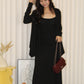 Ysee Cardigan Two Piece Dress Set (Brown)