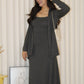 Ysee Cardigan Two Piece Dress Set (Brown)