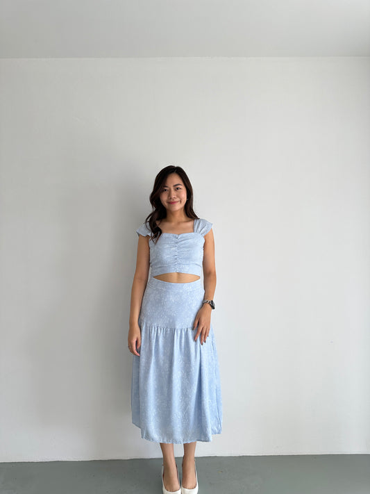 Stella Crop Top Midi Skirt Set