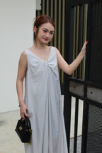 Perline Twisted Midaxi Dress (Grey)