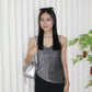 Cindy Shimmer Cami Top (Black)