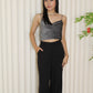 Raina Straight Suit Pants (Black)