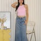 Yumi Fish-Tail Denim Maxi Skirt