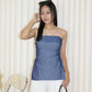 Tanya Denim Tube Padded Top (Blue)