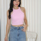 Stella Cropped Bra Top (White)