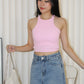 Stella Cropped Bra Top (White)