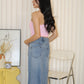 Yumi Fish-Tail Denim Maxi Skirt