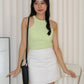 Stella Cropped Bra Top (White)