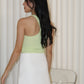 Erin High Waist Mini Skirt (White)