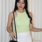 Stella Cropped Bra Top (White)