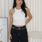 Stella Cropped Bra Top (White)