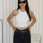 Stella Cropped Bra Top (White)