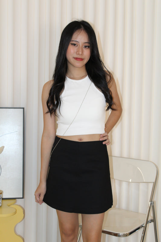 Erin High Waist Mini Skirt (Black)