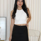 Stella Cropped Bra Top (White)