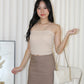Erin High Waist Mini Skirt (White)