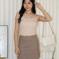 Erin High Waist Mini Skirt (White)