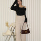 Raina Straight Suit Pants (Black)