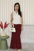 Polyn Polka Dot Maxi Skirt (Black)