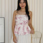 Julie Floral Flare Tube Top (Black)