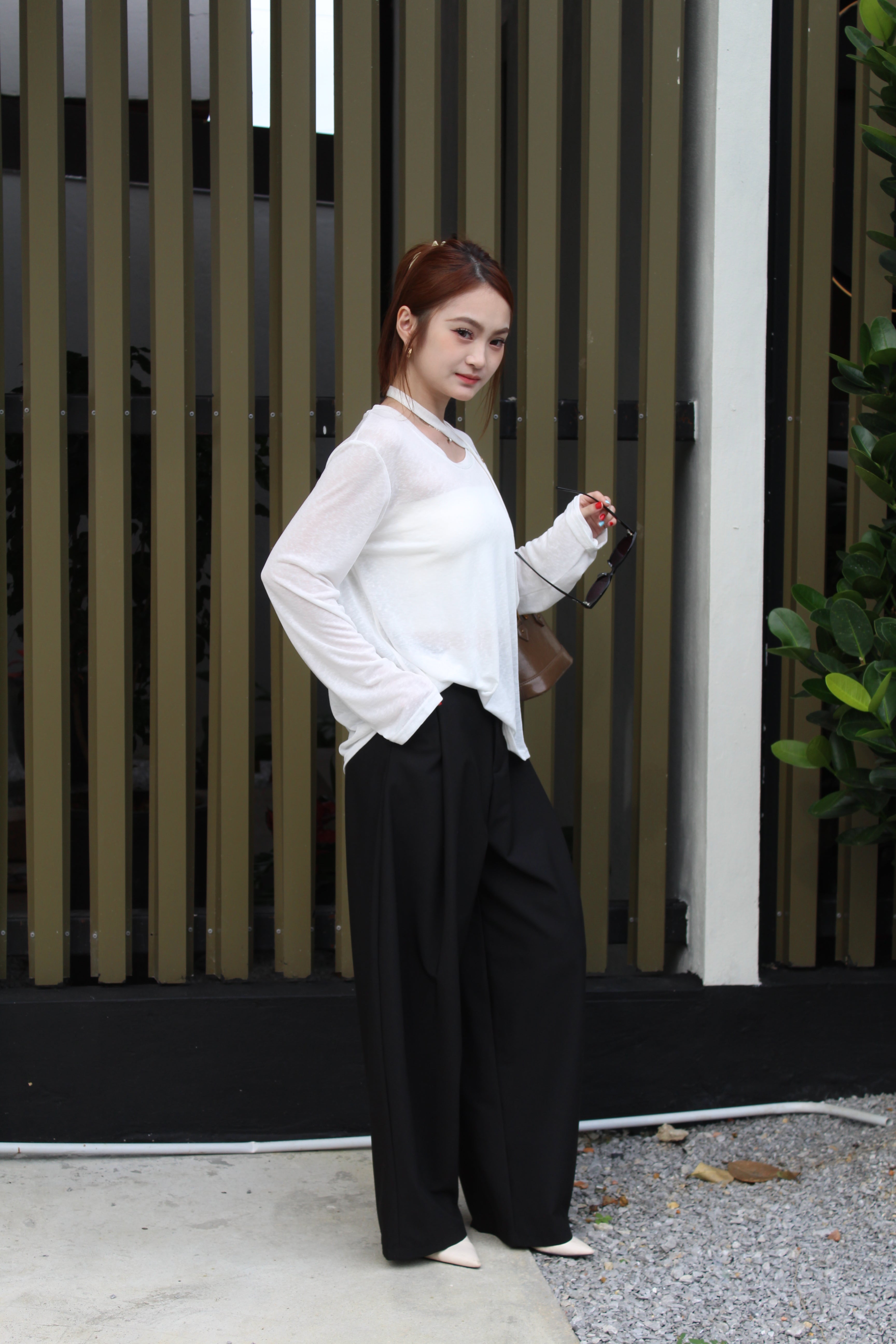 Violeta Long Sleeve Top (Grey)