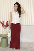 Polyn Polka Dot Maxi Skirt (Black)