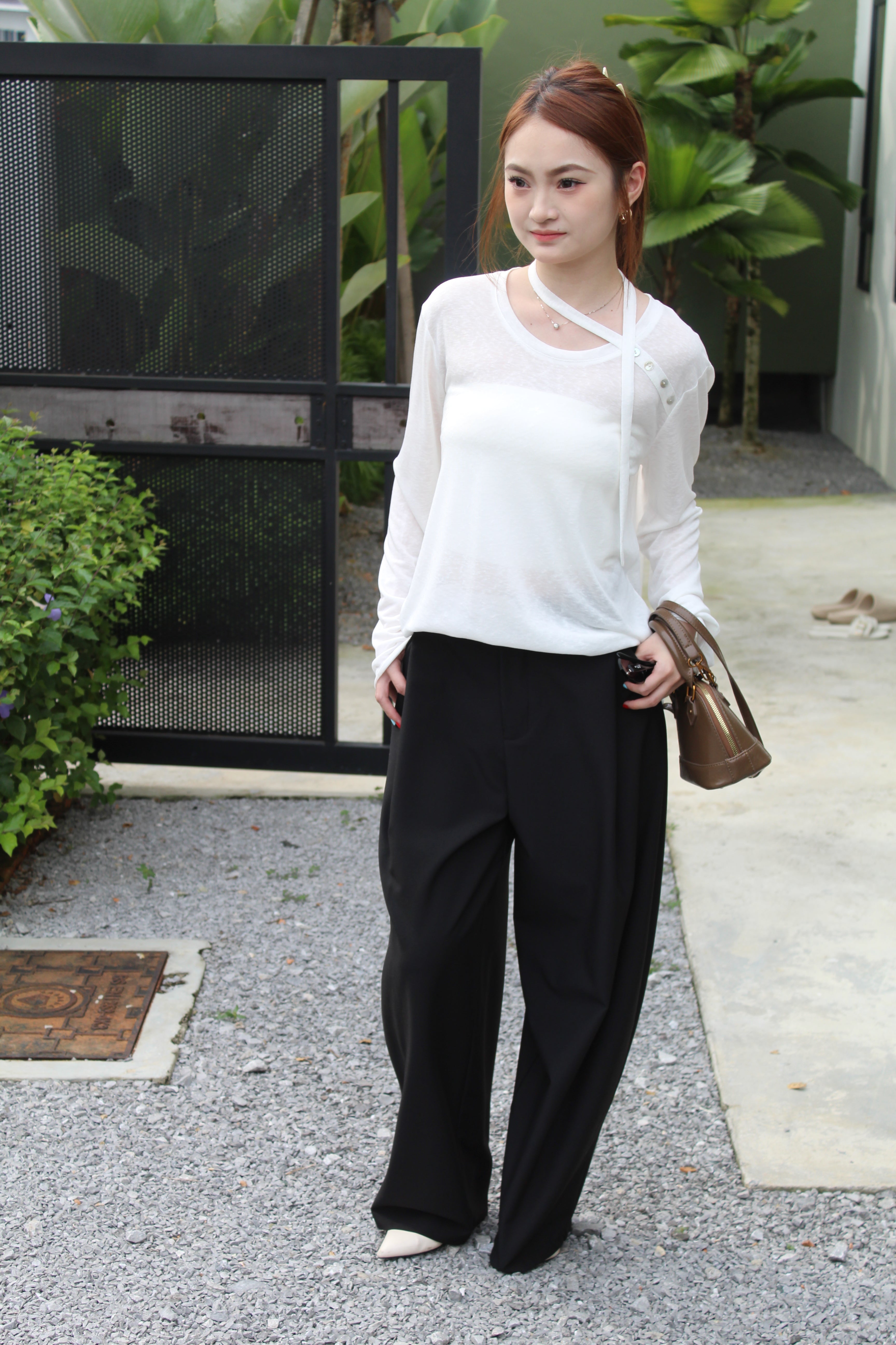 Violeta Long Sleeve Top (Grey)