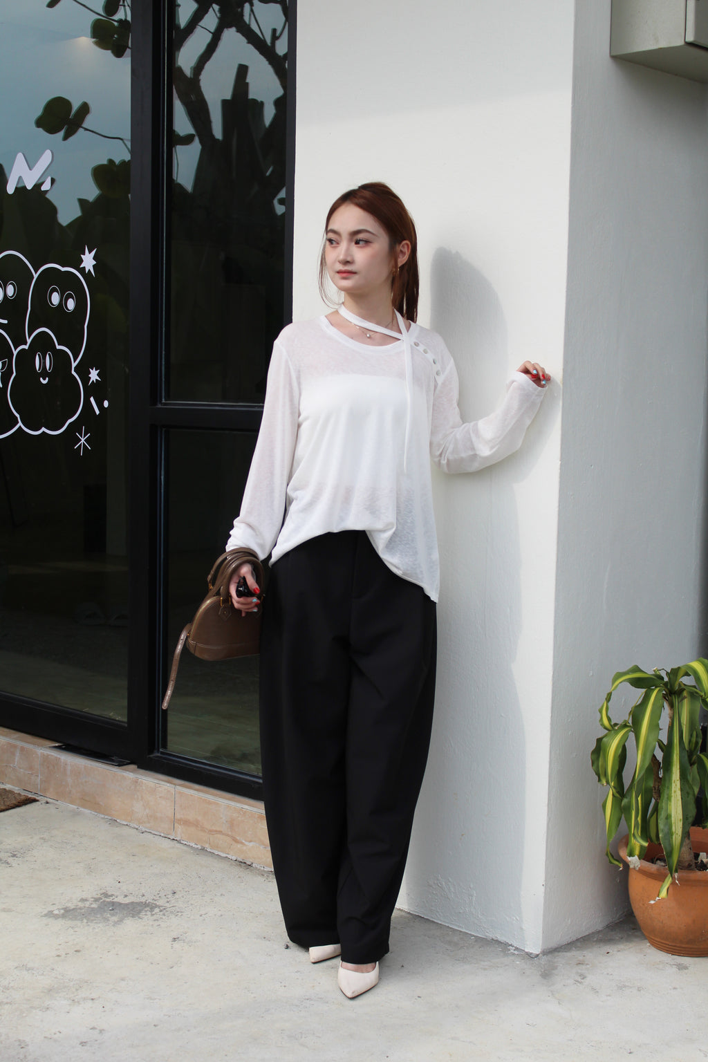 Violeta Long Sleeve Top (Grey)