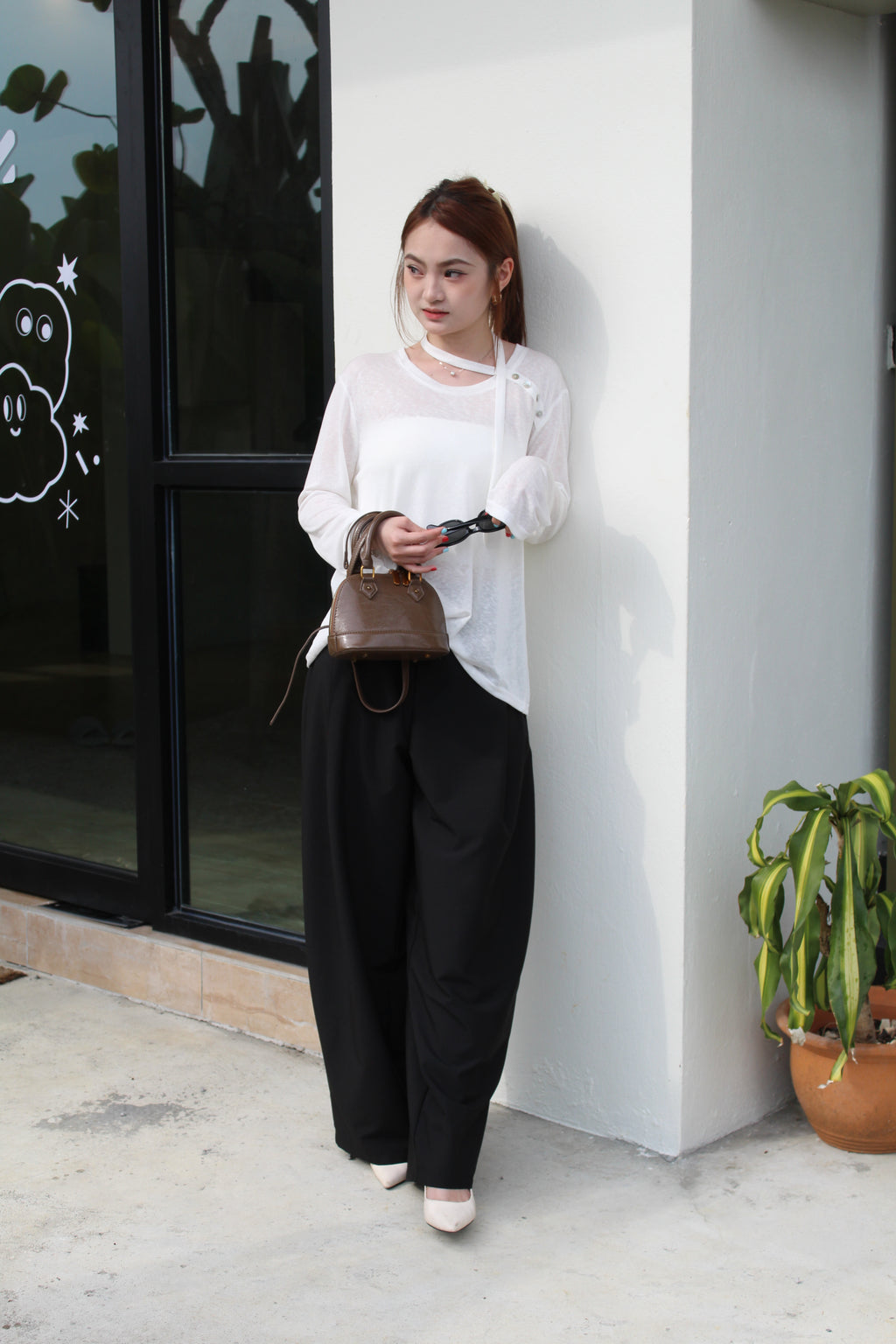 Violeta Long Sleeve Top (Grey)