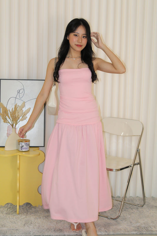 Sara Tube Maxi Dress (Pink)