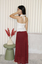Polyn Polka Dot Maxi Skirt (Black)