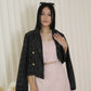 Katelyn Tweed Crop Coat Blazer (White)