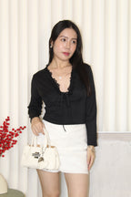 Bonnie Long Sleeve Top (Black)