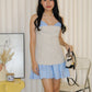 Zenya Stripes Mini Dress (Khaki)